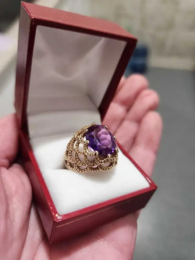 LARGE 10KT GOLD THICK RING VINTAGE - Photo 2