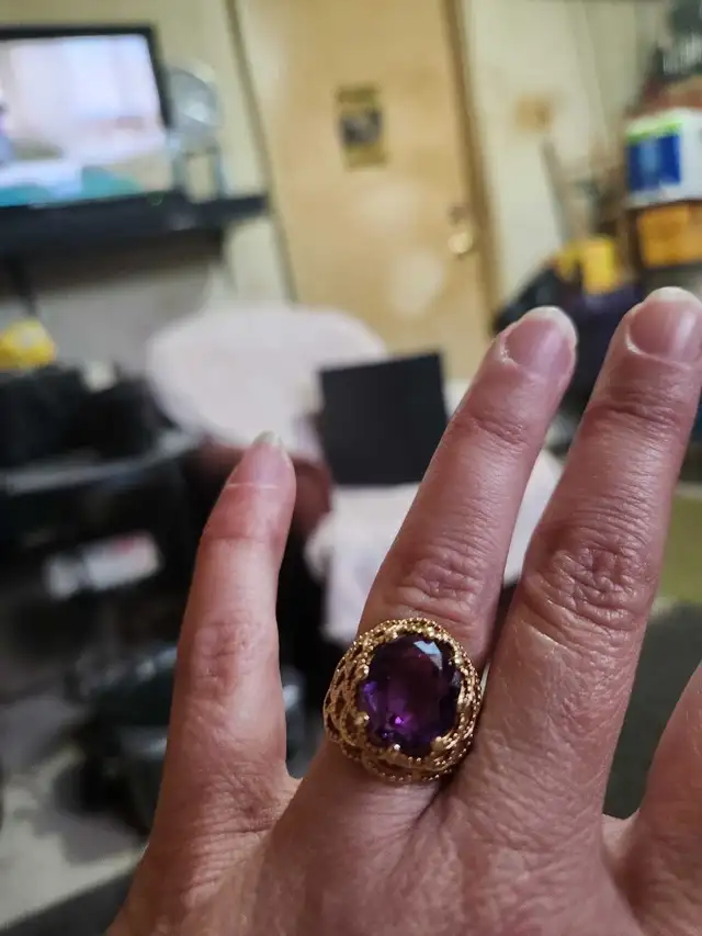 LARGE 10KT GOLD THICK RING VINTAGE - Photo 4