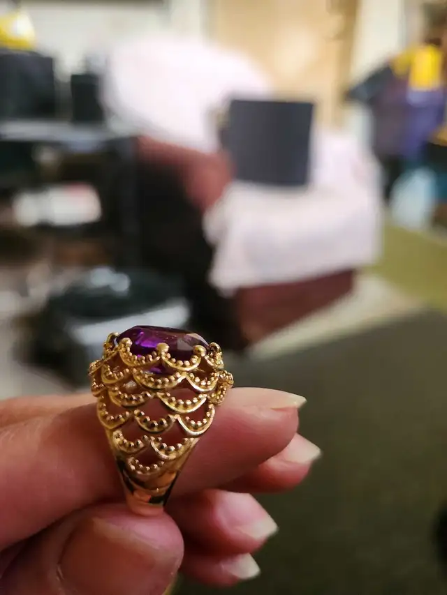 LARGE 10KT GOLD THICK RING VINTAGE - Photo 5