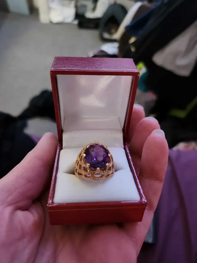 LARGE 10KT GOLD THICK RING VINTAGE - Photo 7