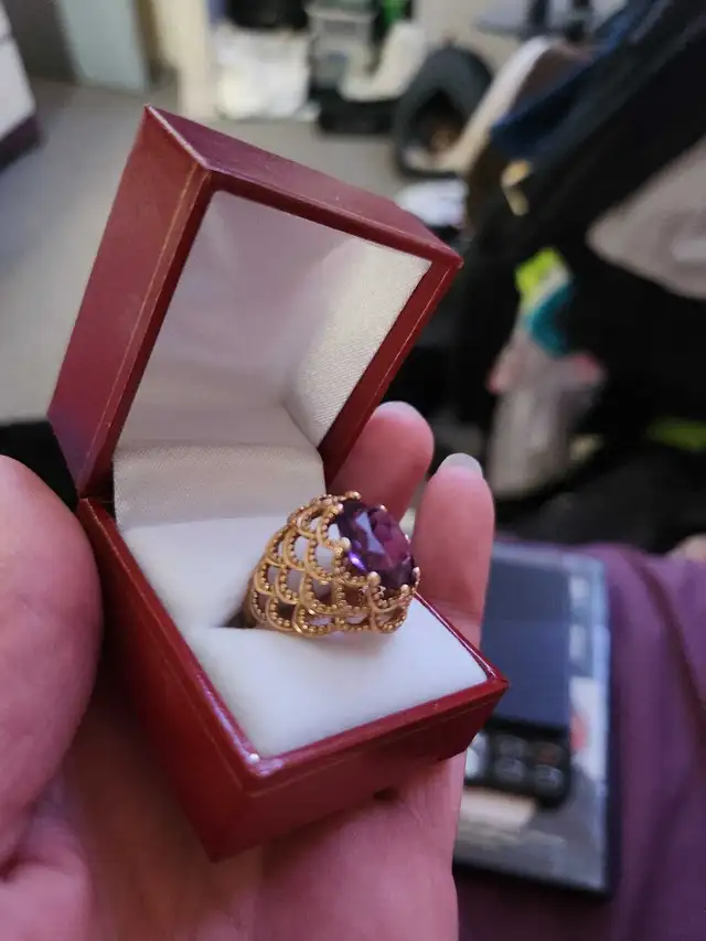 LARGE 10KT GOLD THICK RING VINTAGE - Photo 8