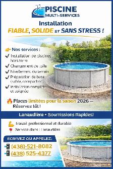 installation de piscine hors-terre