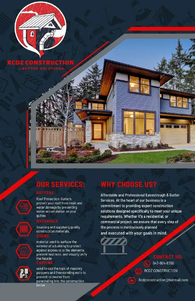 gutters-Eavestrough, soffit, fascia, siding etc