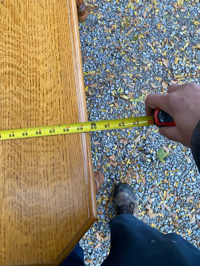 Solid Oak Kitchen Table - Photo 5