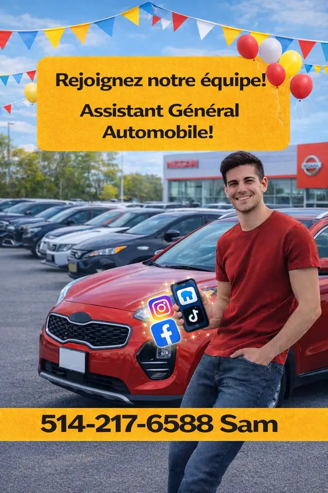 Embauche ! Assistant(e) automobile général(e) (véhicule fourni)