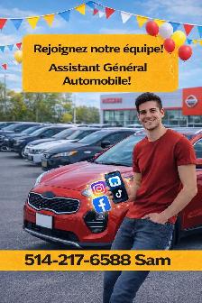 Embauche ! Assistant(e) automobile général(e) (véhicule fourni)