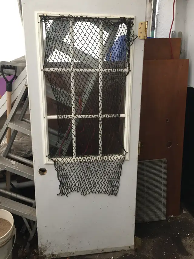 Porte d'acier blanche avec vitre - Photo 2