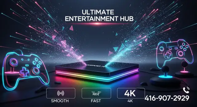 Android TV Box – Easy Setup, Ready in Minutes 416-907-2929