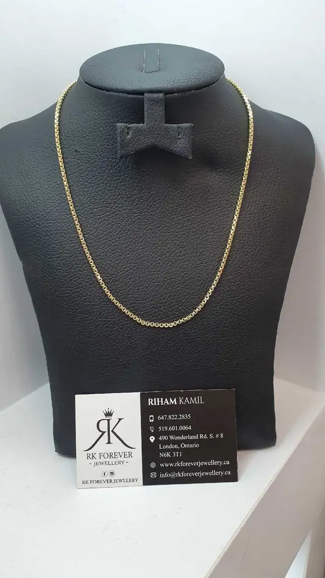 10k yellow gold box chain # 382_8