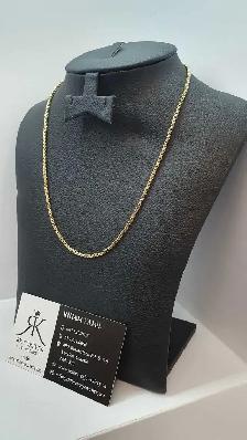 10k yellow gold box chain # 382_8 - Photo 2