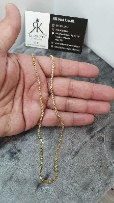 10k yellow gold box chain # 382_8 - Photo 5