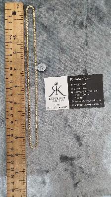 10k yellow gold box chain # 382_8 - Photo 8