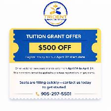 $500.00 OFF - Tuition Grant at Trident Healthcare Institute