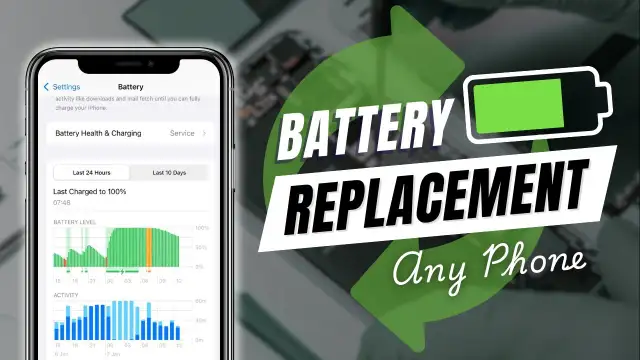 BATTERY REPLACEMENT OF ALL TYPES CELL PHONES STARTS @ $69