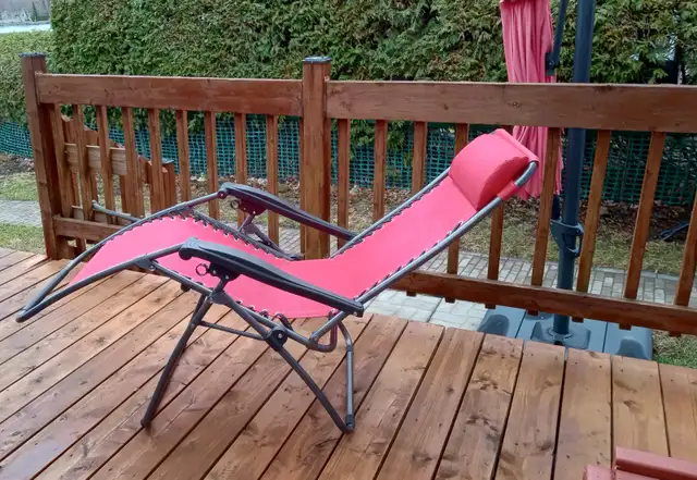 CHAISE de JARDIN, gravité zéro, rouge - Photo 2