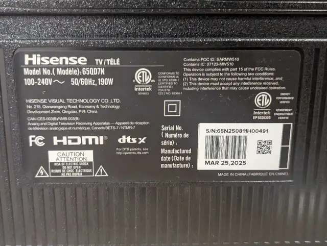 75' Hisense 4K Smart TV - Photo 3