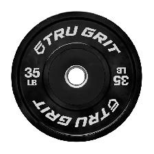 NEW IN BOX TRUGRIT 35LB BLACK BUMPER PLATE for $30