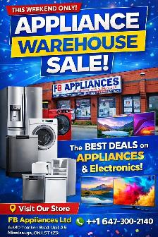 Discounted Sale, All Appliances In Cheap Prices!
