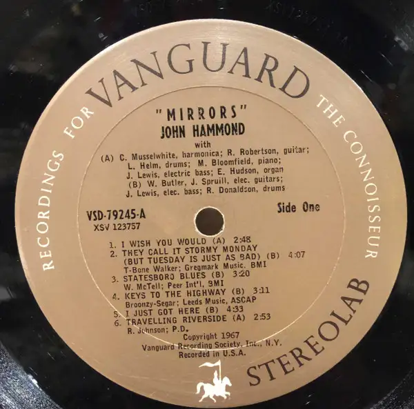 John Hammond Mirrors Vinyl Lp album - Photo 2