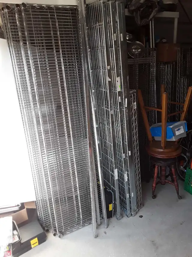 stainless steal shelving