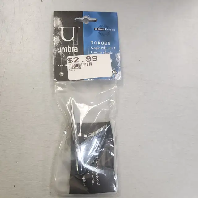 Torque Single Wall Hook - BRAND NEW
