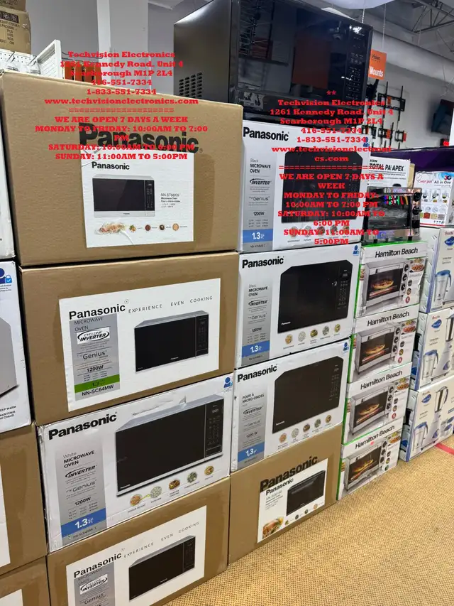 PANASONIC MICROWAVE 1.1, 1.3, 1.6, 2.2 CUFT