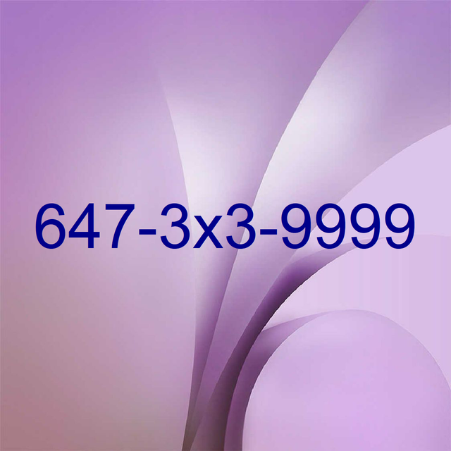 647-3x3-9999 for sale vip phone numbers