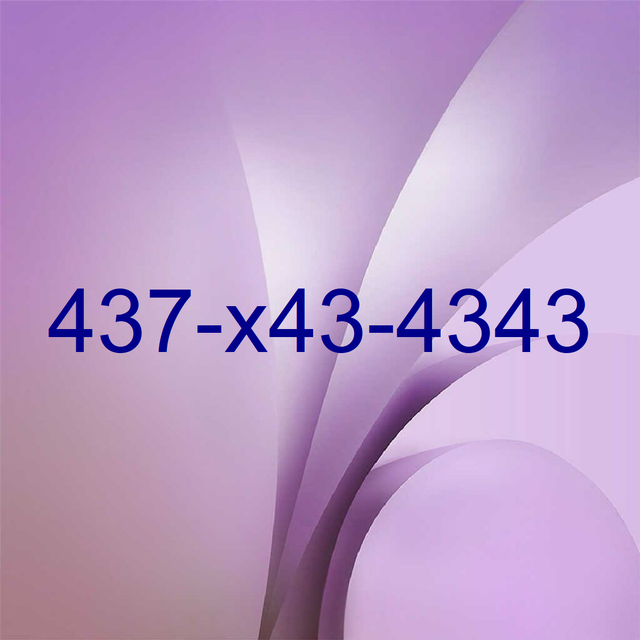 Memorable phone number 437-x43-4343