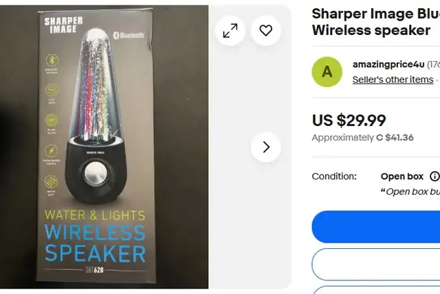 Sharper Image Water and Light wireless Bluetooth Speaker - Photo 3
