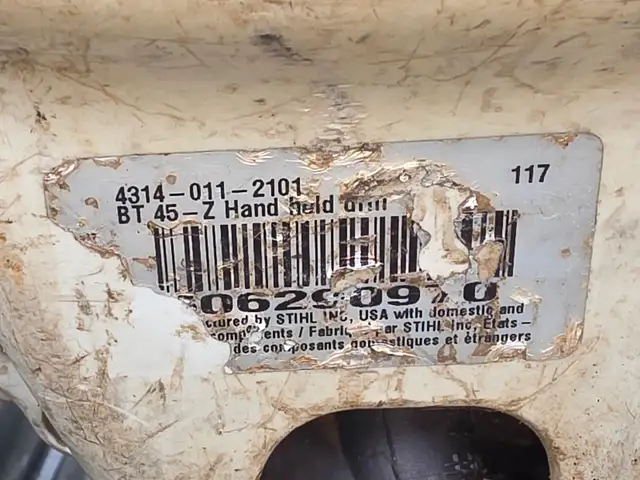 Stihl BT45 Post Hole Drill Gas Powered Drill 2 Stroke W Handle - Photo 7