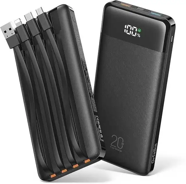 20W PD Portable Charger with 4 Built-in Cables - Photo 4