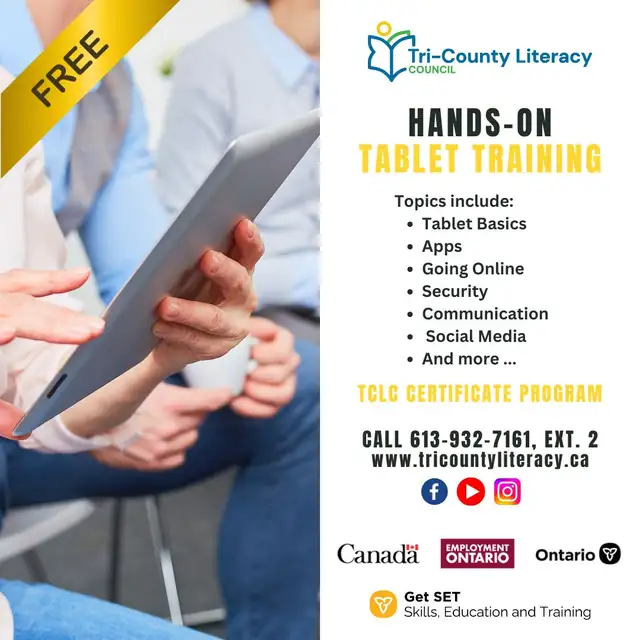 FREE Tablet class for adults