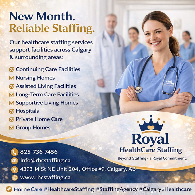 Immediate Healthcare Staffing Support Across  Calgary