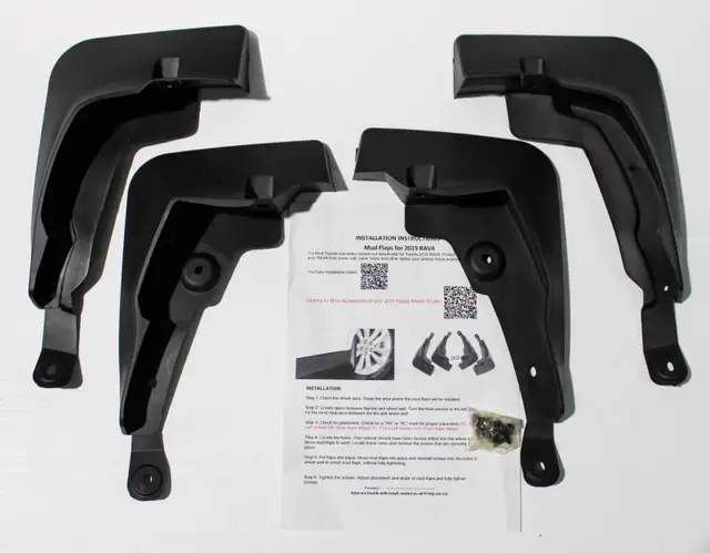 4 NEW MUD GUARDS TOYOTA 2019 RAVAas pictured