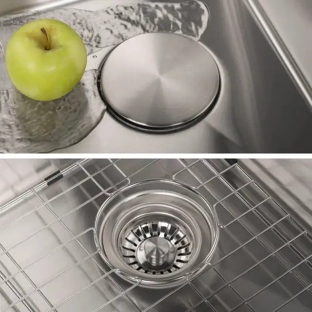 KRAUS 33 in. Dual Mount Sink with Faucet and Accessories KCC-130 - Photo 6