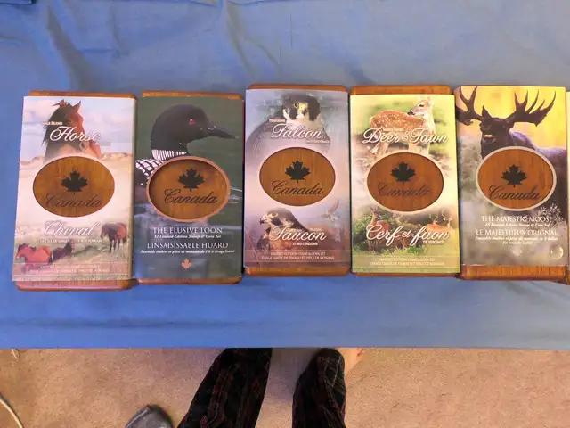 COIN BOXES (EMPTY) CANADA & FOREIGN (SOME) - ABOUT 100