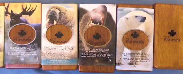 COIN BOXES (EMPTY) CANADA & FOREIGN (SOME) - ABOUT 100 - Photo 2