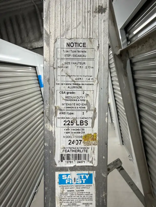 Selling 7ft ladder - $100 - Photo 3