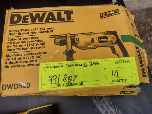 Perceuse marteau 1/2'' DEWALT DWD520 comme neuve - Photo 2