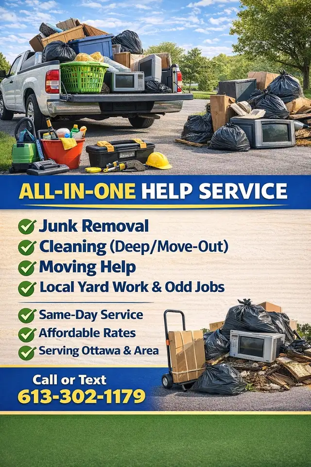 Junk Removal & Cleaning Services – Ottawa (Same Day Available)