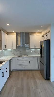 Warehouse Sale! Painted solid wood cabinets at MDF price