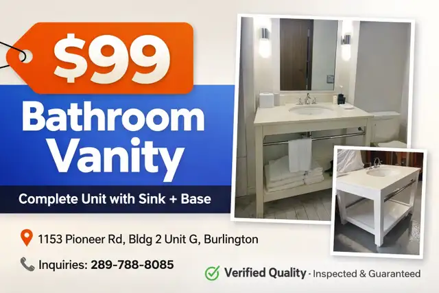 $99 Bathroom Vanity – Complete Unit (Sink   Base)