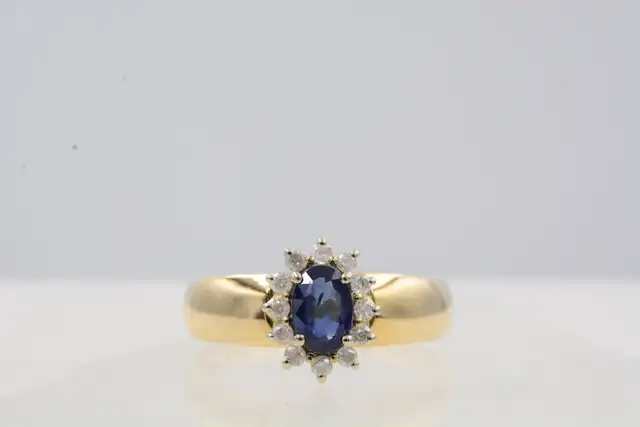 14K BLUE SAPPHIRE RING
