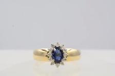 14K BLUE SAPPHIRE RING