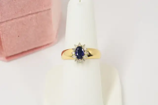 14K BLUE SAPPHIRE RING - Photo 8