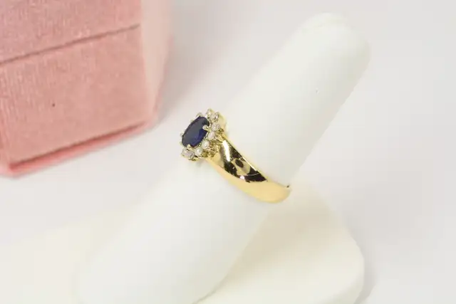 14K BLUE SAPPHIRE RING - Photo 9