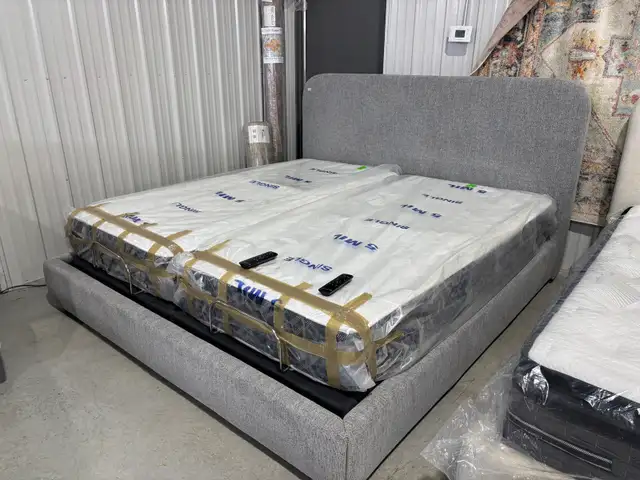 King adjustable bed with massage