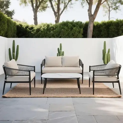 Brand New 4Pcs Patio Furniture Set - 4.5' Thick Cushions $499