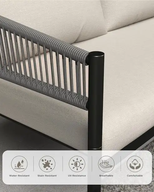 Brand New 4Pcs Patio Furniture Set - 4.5' Thick Cushions $499 - Photo 7