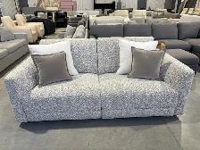 Bouclè fabric power sofa